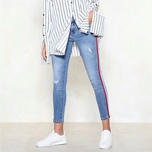 Redial mid-rise skinny jeans